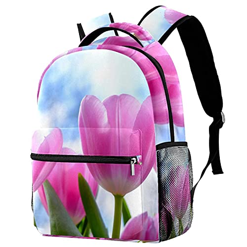 Sac à dos de voyage tulipes rose : le cadeau idéal pour la rentrée ou les vacances