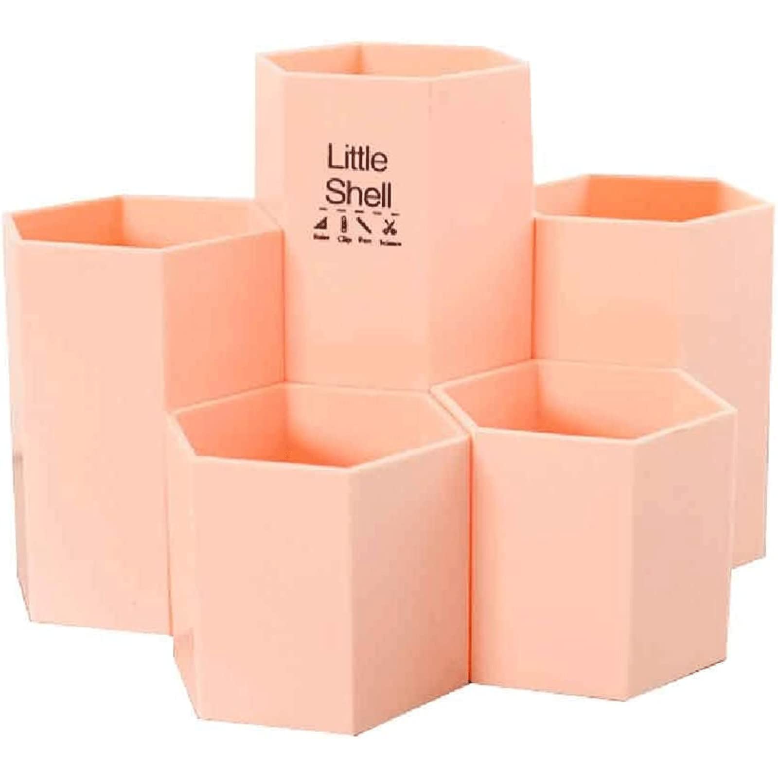 Papelería Portalápices Hexagonal, portalápices Creativo de Gran Capacidad, portalápices de plástico Simple para Oficina y Aula Portalápices