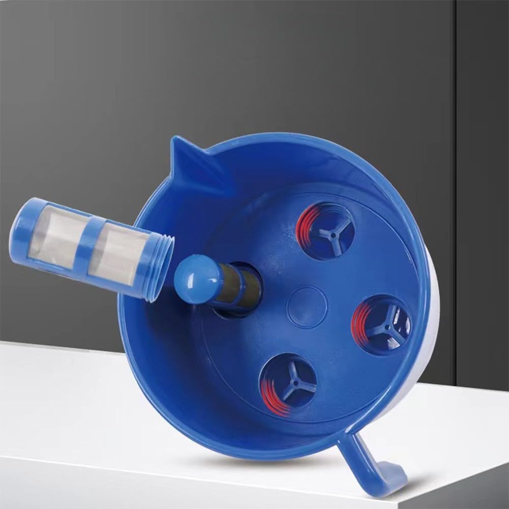 Separatore di olio a imbuto con 4 elementi filtranti a doppio strato, 12 filtri, separatore di liquidi industriali in plastica rimovibile per la pulizia del sistema