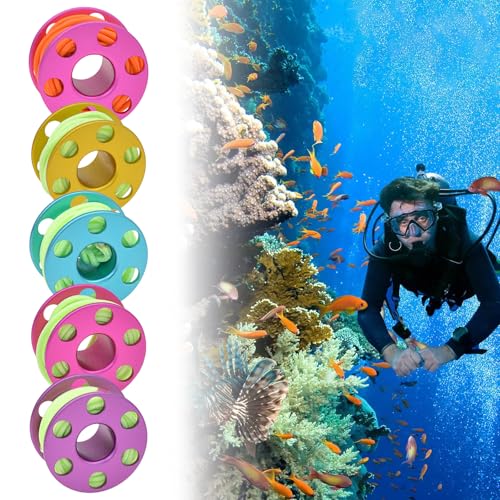 mioosho Finger Reel with Small Finger Coil for Diving, Highly Visible Finger Spool, Durable Small Pendants