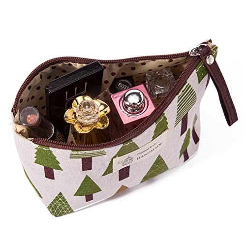Canvas Cosmetic Bag with Zipper - Multi-Function Cosmetic Bags Storage Case with Zipper - Cosmetic B
