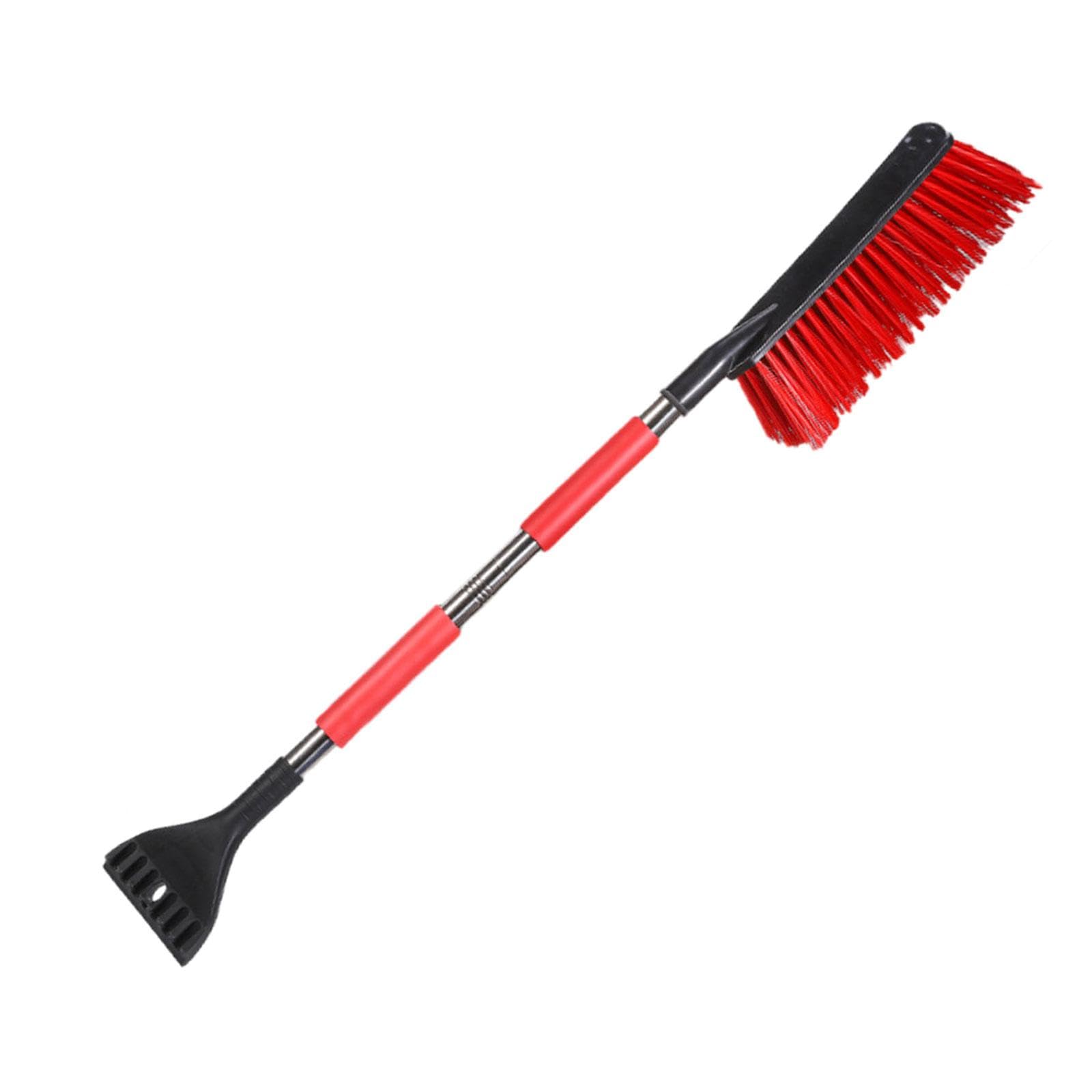 Merishopp Ice Scraper Snow Brush 2 in 1 Comfortable Grip for Vehicles s Trucks 85cm Removable Red-image-26