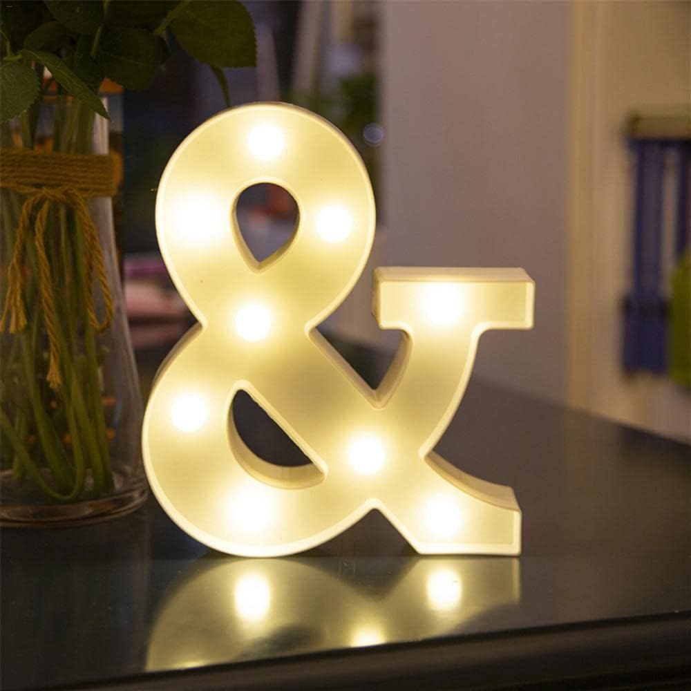 Party Propz Letter Light Ampersand (&) - 1 Pc Marquee Alphabet Light Letters, Room Decor Lights, Kids Room Decor Items for Name Lights, Anniversary Decoration, Birthday Decoration