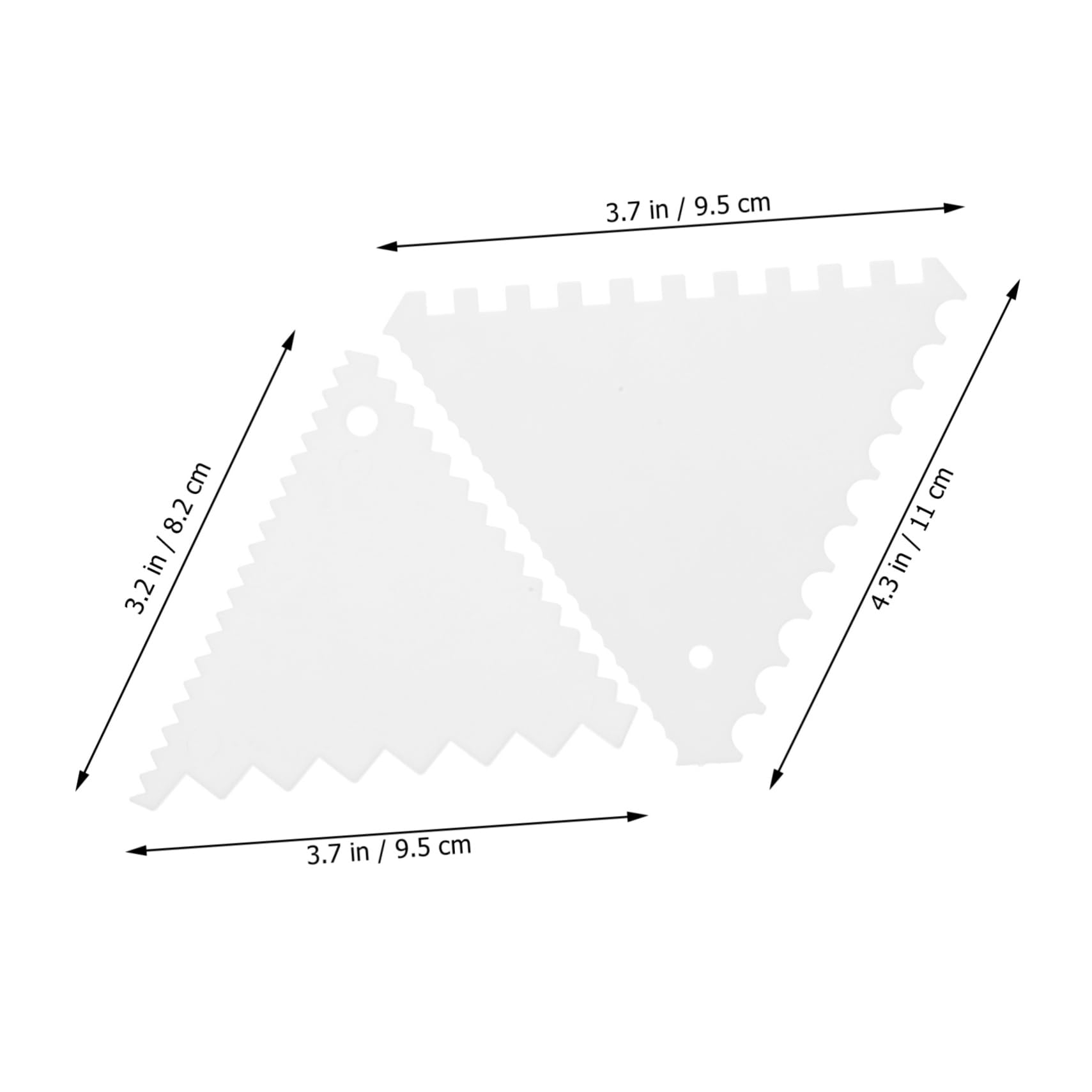 KICHOUSE Plastic Cake Tools 8pcs Baking Scraper Set Spatula Smooth Frosting Batter Perfect for Cake Decorating Needs