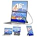 Portable Monitor, 16 " FHD 1200P Laptop Screen Extender, nach oben und unten verstellbar und 360 ° drehbar abnehmbarer Ständer, Travel Monitor für Laptop, tragbare Bildschirm für Windows / PC / Mac