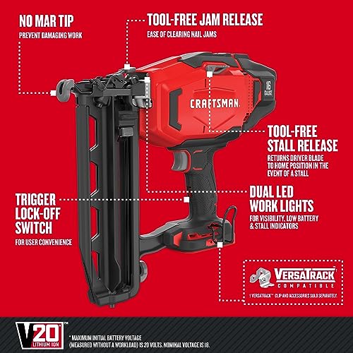 CRAFTSMAN V20 Cordless 16 Gauge Finish Nailer