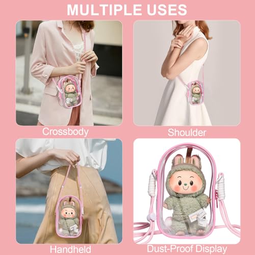 Image of AICase Protective Case for Labubu Plush Doll,Clear Bag for Stadium Events Crossbody Bag Accessories Stadium Approved Clear Purse for Kpop Demon Hunters Ozzy Stray Ateez Saja Concerts Sports Festivals
