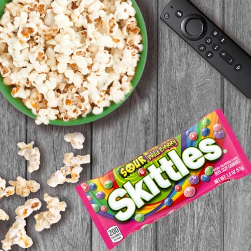 SKITTLES SOURS Wild Berry Chewy Sour Candy Bag, 1.8-Oz, 24 Ct Snacks Bulk - image 4