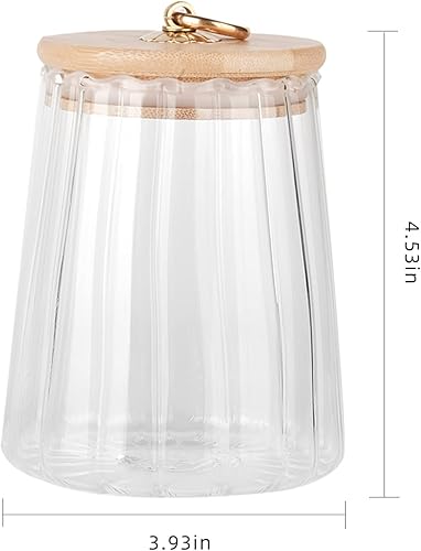 Miniatura 2 de Tarros de vidrio de almacenamiento irregular, frascos de vidrio con tapas herméticas, tarros de boca ancha, tarros de avena durante la noche, tarro