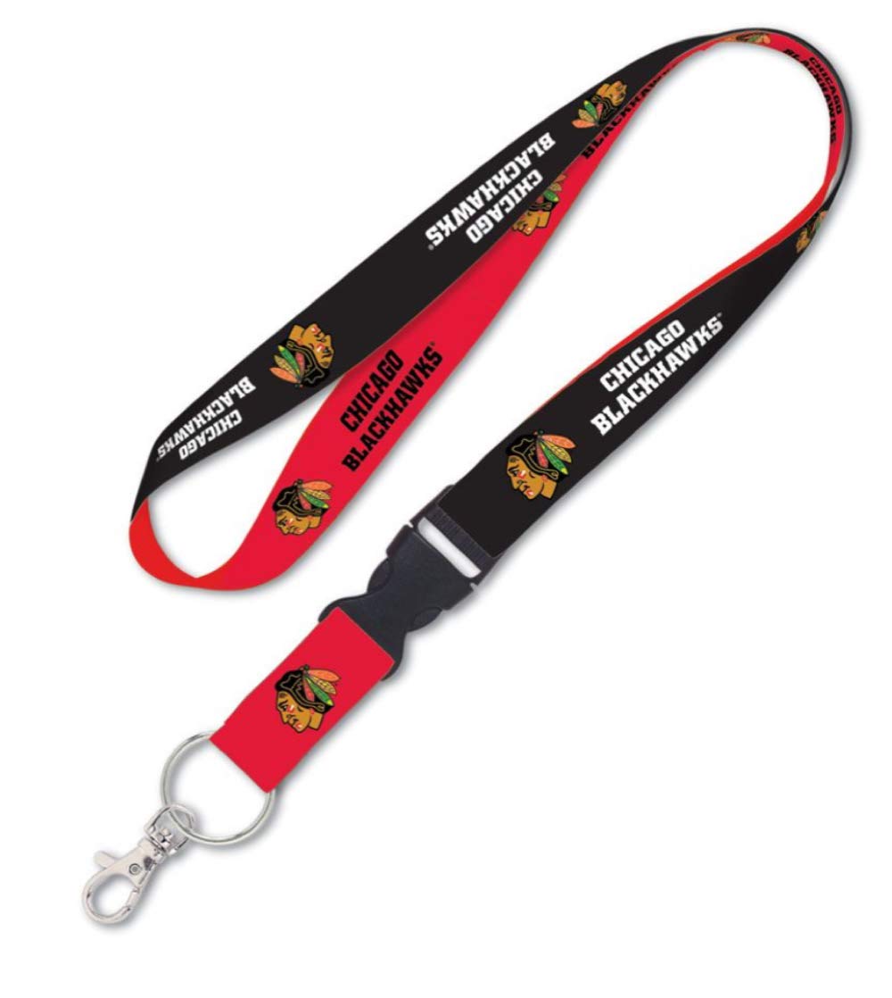 WinCraftNHL Chicago Blackhawks Hockey 20 Inch Lanyard with Detachable Buckle, Red, L