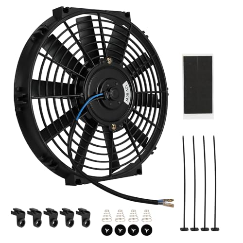 JFG RACING Ventilador Enfriamiento Moto,Ventilador Radiador Aceite Moto Ventilador Radiador 12V 80 W para Dirt Pit Bike ATV UTV Go Kart Quad Motocross