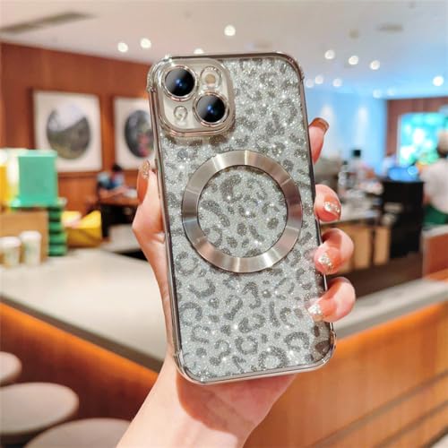 Coque de luxe iPhone 14 Pro argentée transparente avec finition galvanisée haut de gamme