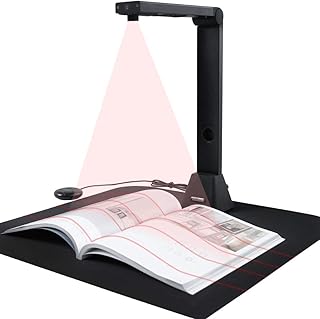 iOCHOW S5 Book & Document Camera, 22MP High Definition Professional Portable Book Scanner, Auto-Flatten & Deskew Tech, Capture Size A3, Multi-Language OCR, SDK & Twain for Office and Education