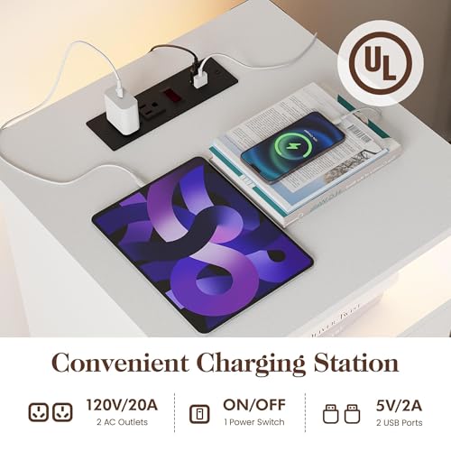 Royalcraftfarmhousenightstandsetof2whitenightstandwithledlightsandchargingstationbedsidetablesetof2withstorageanddoorwoodnightstandforbedroomhomeofficewhite Urban Country Home Decor Royalcraft farmhouse nightstand set of 2 white night stand with led lights and charging station bedside table set of 2 with storage and door wood night stand for bedroom home office white urban country home decor