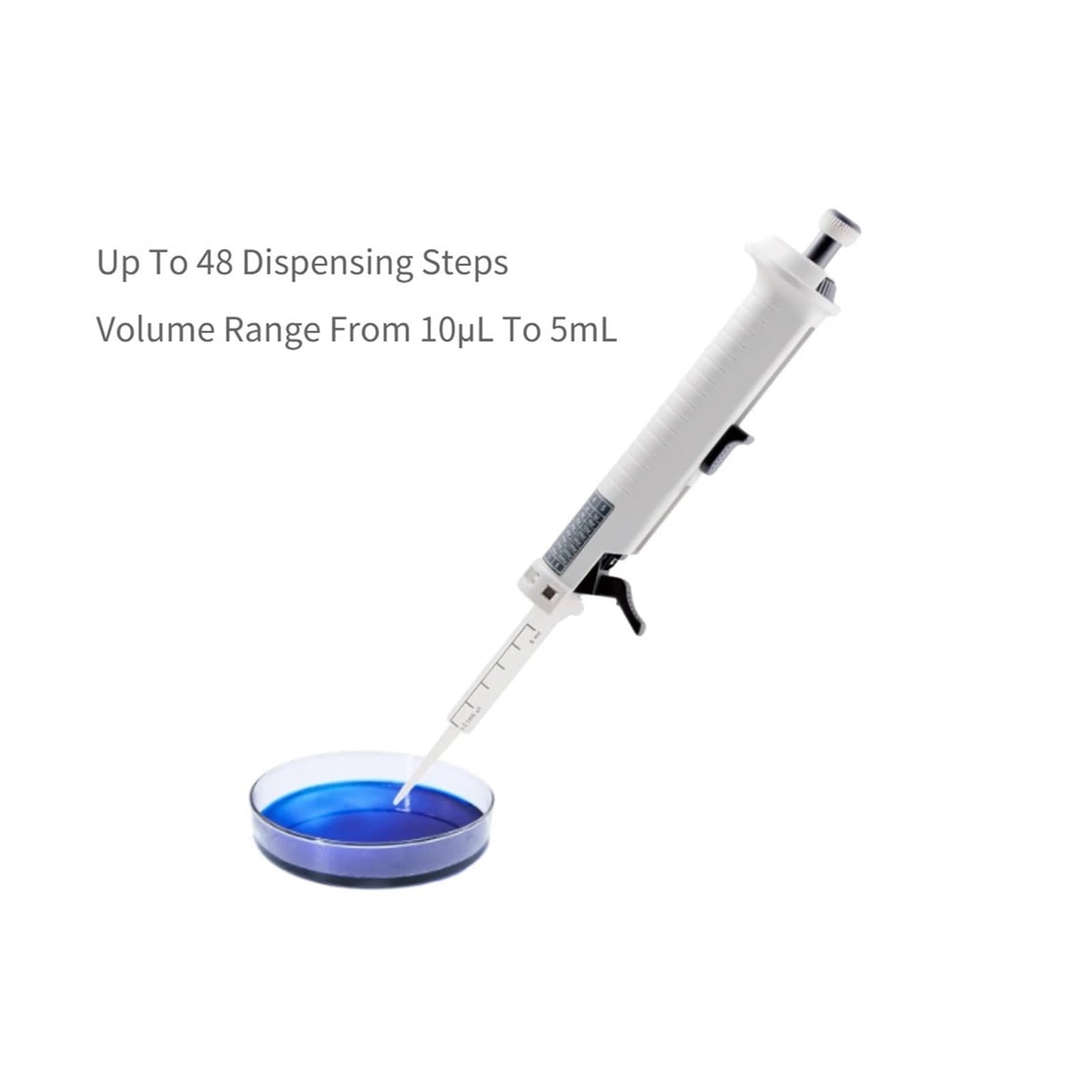 Pipeta, Pipetas ajustables Dispensador de pipetas laboratorio Distribuidor continuo Viene con punta Pipeta escalonada 5 ml