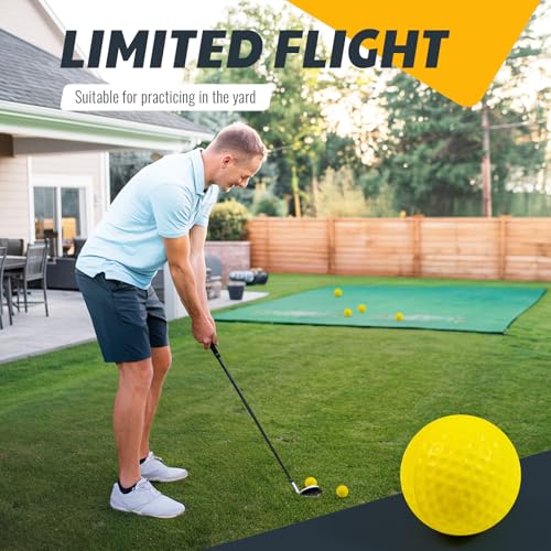 JAYA 24 Pack Foam Golf Practice Balls, Realistic Feel and Limited Flight, Soft for Indoor or Outdoor Training, Yellow - Image 4