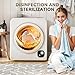 HOMCOM 120V Portable Clothes Dryer, 1300W Compact Front Load Laundry Dryer Machine 3.3 Cu. Ft. with Stainless Steel Tub & 4 Automatic Drying Mode for Apartment, RVs, Dorms, White