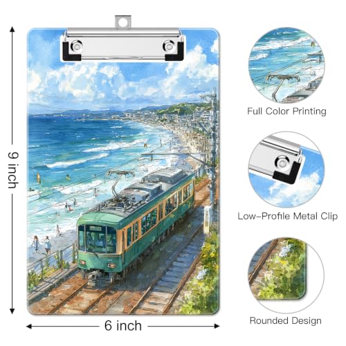 Image of Small Plastic Clipboard 6 x 9 in, Standard A5 Size Fashion Clip Board