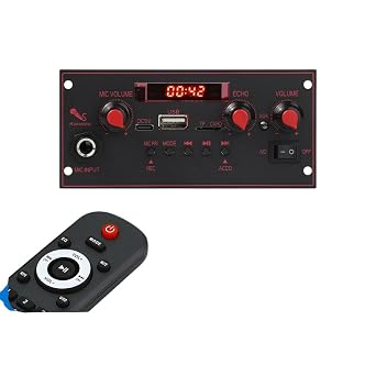 20W Amplifier DC 5V Bluetuth Decoder Board 6.5mm Microphone FM Ratdio TF USB Car Audio Music Player Speakers Volume Control DIY