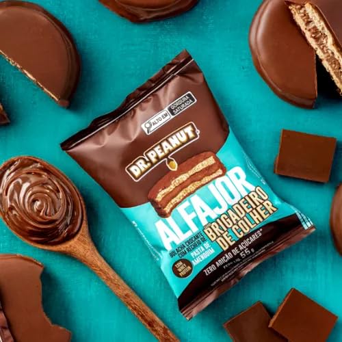 Dr. Peanut Alfajor Com Pasta De Amendoim - 12 Unidades 55G Brigadeiro De Colher -