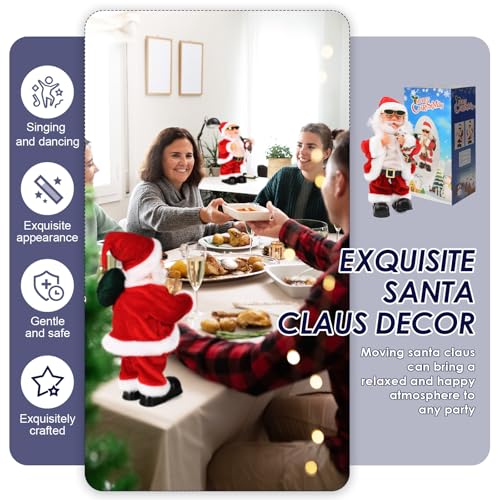 Muñeco Navideño Santa Claus Musical y Bailarín Eléctrico miniatura 6