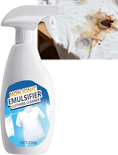 Non Ionic Emulsifier Clothing Cleaner,Clothes Oil Laundry Cleaning Remover,Universal Household Cleaner,Strong Decontamination For Grease On Clothes & Shoes,Stain Remover Spray For Clothe (1)
