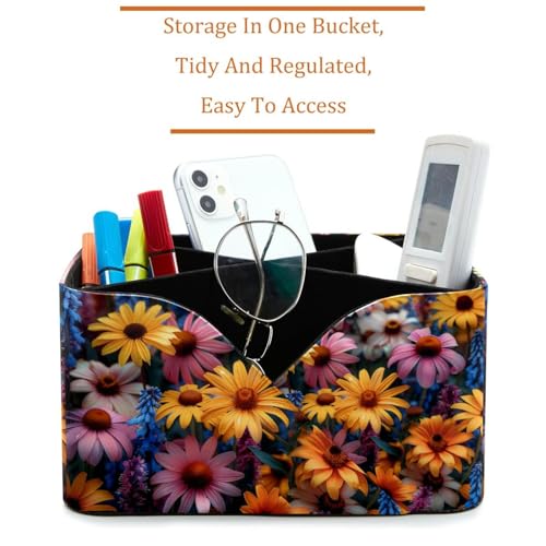 Porte-stylo rectangulaire multifonctionnel aux finitions fleurs - 3