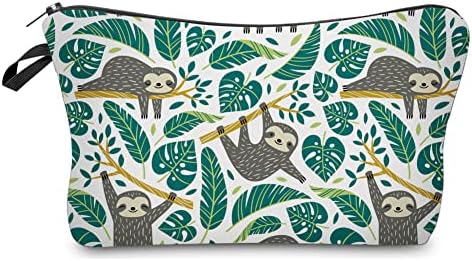 Deanfun Makeup Case Small, Cosmetic Zipper Bag Waterproof for Purse Mini, Women Cute Traveling Accessories Pouch for Ladies Thanksgiving Christmas Gifts(Sloth D2-51476)