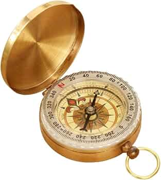 Amazon.co.jp: 方位磁针羅針盤方位磁石方向指示コンパス黄銅合金