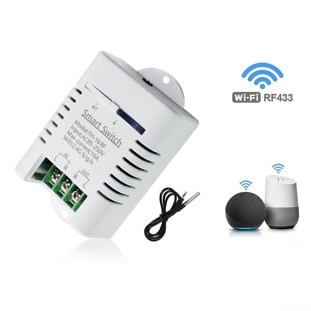 Inteligentny dom WiFi czujnik temperatury bezprzewodowy moduł temperatury czujnik AC 85-250 V aplikacja sterowanie zdalne sterowanie do aplikacji 123456
