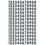 （シャシャン）XIAXIN 防水 PVC製 ナンバー 数字 番号 ステッカー シール セット 耐候 耐水 表札 スーツケース ネームプレート ロッカー 屋内外 兼用 TS-530B (1, ブラック)