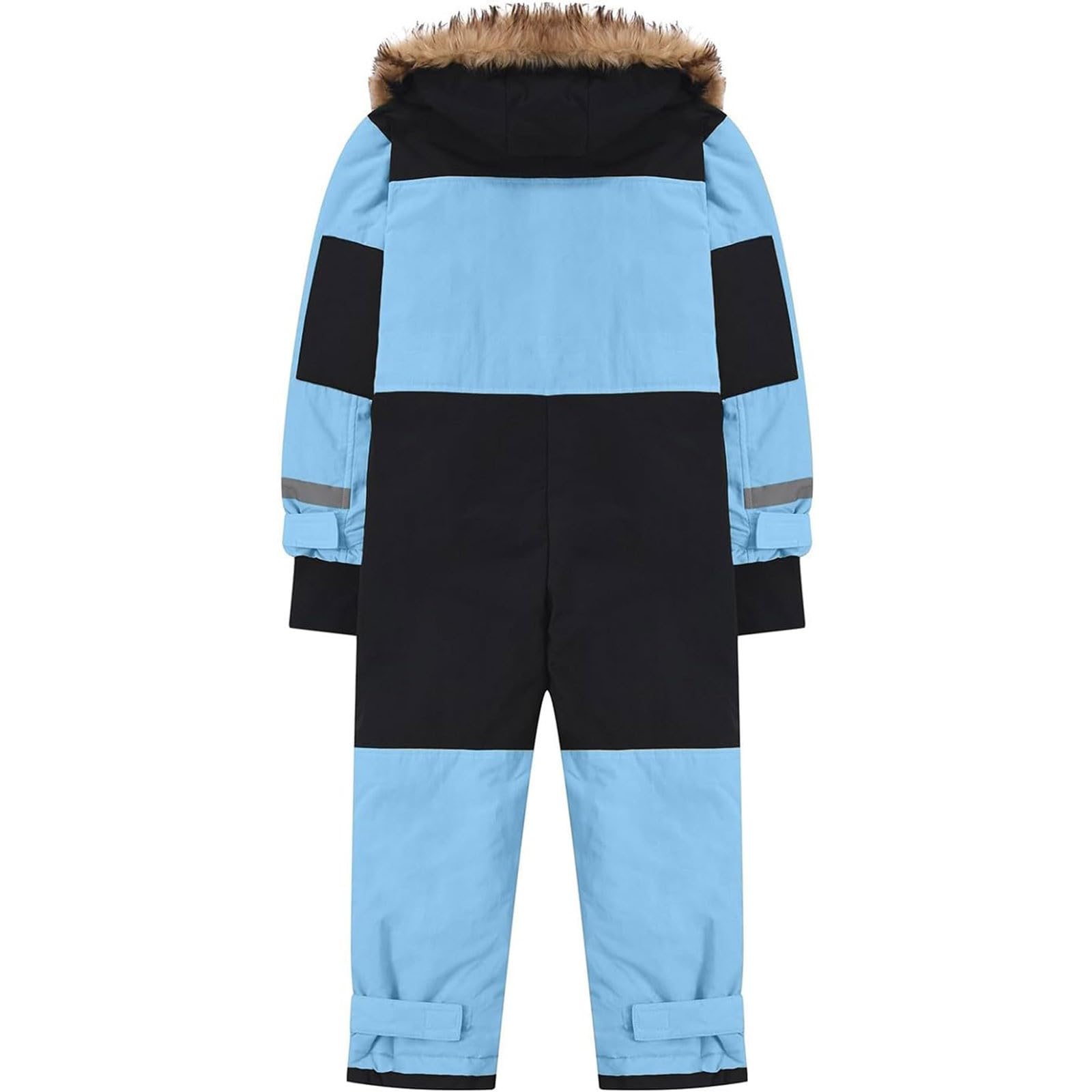 Combinaison Ski Enfant Unisex à Capuche Imperméables Coupe-Vent Manteau de Ski Fille Garçon Bebe Chaude Combinaisons de Neige Qui Brille dans Le Noir Hiver Veste Snowsuit