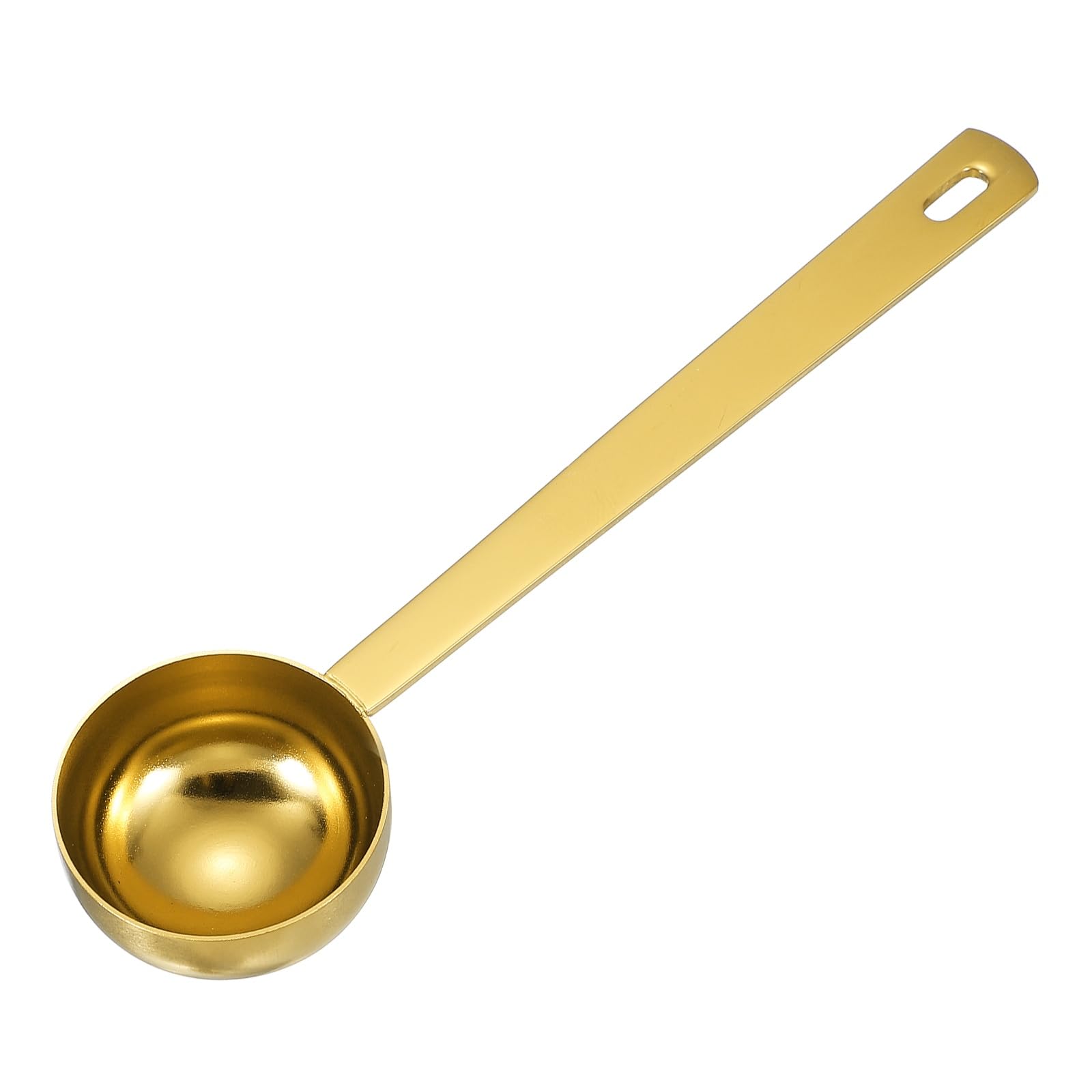 sourcing map Measuring Spoon, 25ml Long Handle Table Scoop Teaspoon Coffee Scoop Spoon for Ground Coffee Tea Sugar Cooking Baking, Gold
