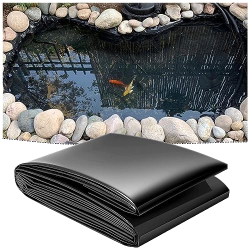 Revestimiento para estanque, revestimiento de goma HDPE de 0,12 mm, resistente al sol, fácil corte, membrana impermeable Koi para fuente de jardín, estanque de peces en cascada, 2 x 3 m, 3 x 3 m, 4 x