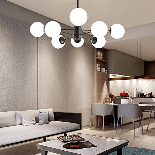 Plafond en or de 8 têtes pour sublimer la salle à manger