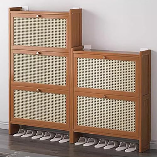 Rangement en bois de qualité pour chaussures : meuble autoportant design épuré