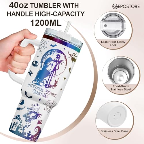GEPOSTORE Presentes de aniversário para amantes de filmes, casal esqueleto copo a laser de 1,134 g c