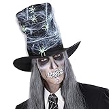 Contenu de la livraison: un chapeau haut-de-forme avec des araignées fluorescentes