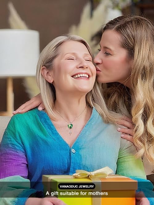 Birthstone Heart Cross Necklace for Women, butterfly Pendant 14K Gold /18K White Gold Womens Necklaces, Jewelry Anniversary Birthday Christmas Gifts for Her Mom Wife - Image 5