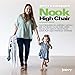 Joovy Nook High Chair Featuring Four-Position Adjustable Swing Open Tray, and Removable, Dishwasher-Safe Tray Insert for Easy Cleaning - Folds Down Flat for Easy Storage (Turquoise)