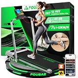 Tapis de Course, FOUSAE Walking Pad Électrique Pliable avec Pente 9%, 12 km/h, Moteur 2.75 HP, Surface Large 40 cm, Télécommande, Écran LED, Cadre Renforcé, 158kg Max, pour Maison, Bureau