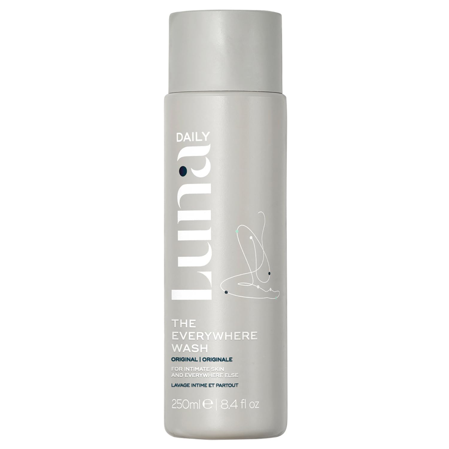 Luna Daily Feminine Wash, Fresh Jasmine & Ylang Ylang Scent | pH-Balanced Body Wash for Women | Moisturizing Aloe Vera & Prebiotics | Sensitive Daily Cleanser & Pregnancy-Safe, 250ml