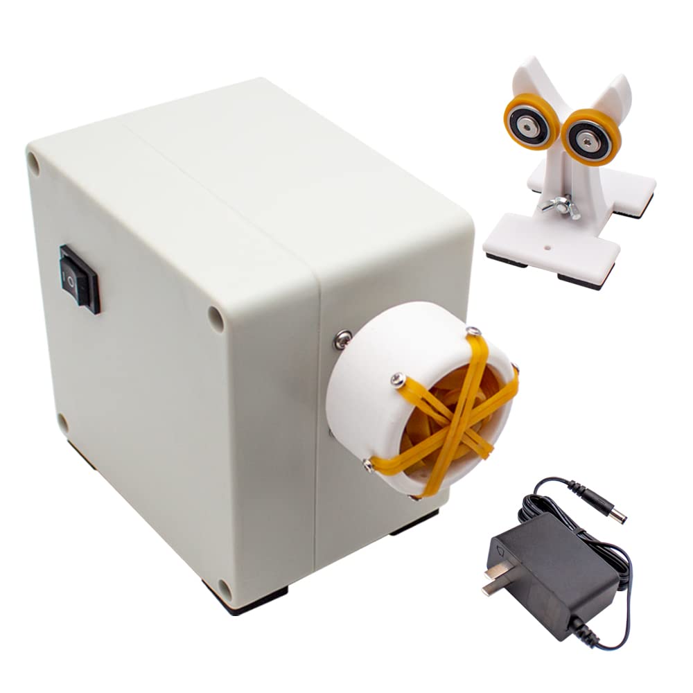 Toplionace Caña de Pescar Profesional Portátil AC100-240V Máquina de Accionamiento Eléctrico de Bobinado de Construcción Herramienta de Caña de Pescar DIY 0-66 rpm Ajustable (Máquina Estándar)
