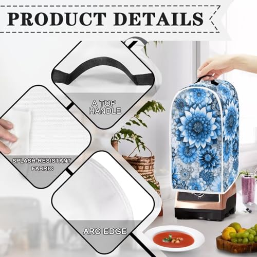 Funda para licuadora con estampado mandala azul miniatura 4