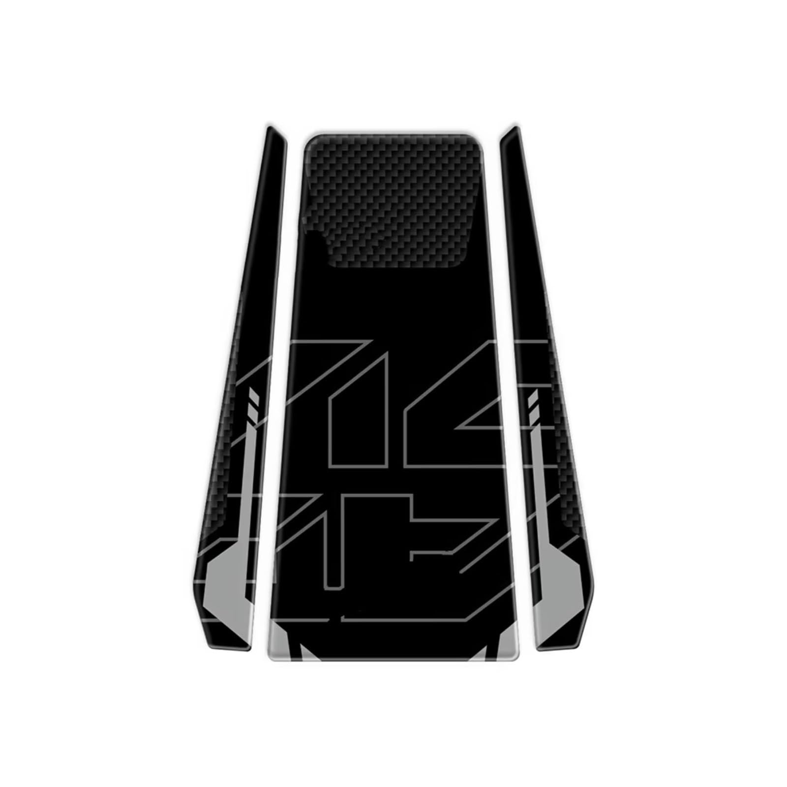 Compatibile Con X-ADV Per 750 2025 Carbon Look 3D Gel Moto Lato Serbatoio Grip Pad Protector Adesivo Impermeabile Antiscivolo Serbatoio(Shape-C)