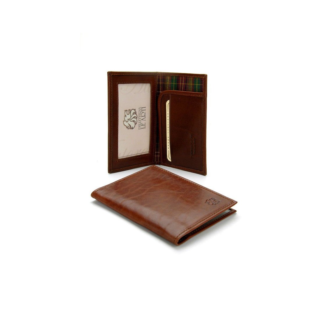 Le Arti Portadocumenti in Pelle Artigianale Nuovo Made in Italy con Etichette