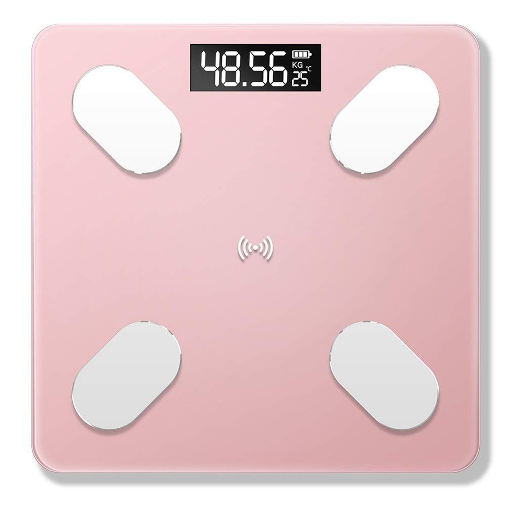 Báscula electrónica Profesional para el hogar, análisis de composición Corporal, báscula de baño Duradera (Color: Rosa) (Negro) (Rosa)