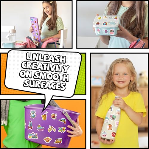 HORIECHALY Smelly Stickers for Kids, 60 Sheets Scented Stickers Scratch and Sniff 900+ with 7 Themes, 15 Scents Funny Fruit & Food Pattern for Teacher Classroom, Cute Reward for Elementary, Students.