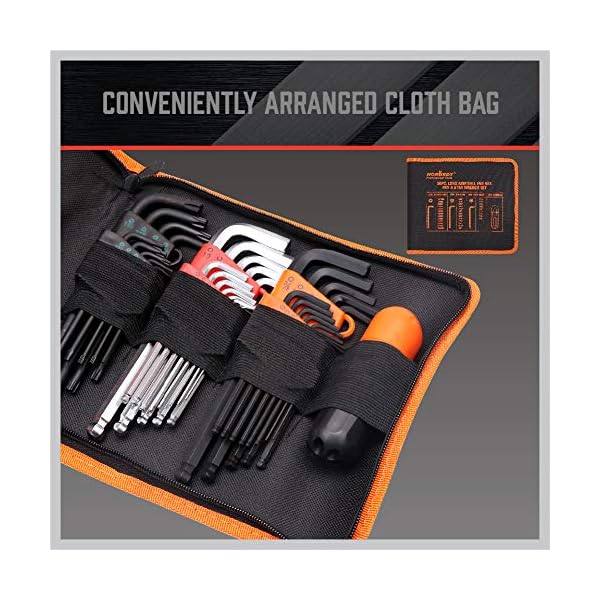 HORUSDY Allen Wrenches Sets 35Piece Hex Key Set SAE and Metric