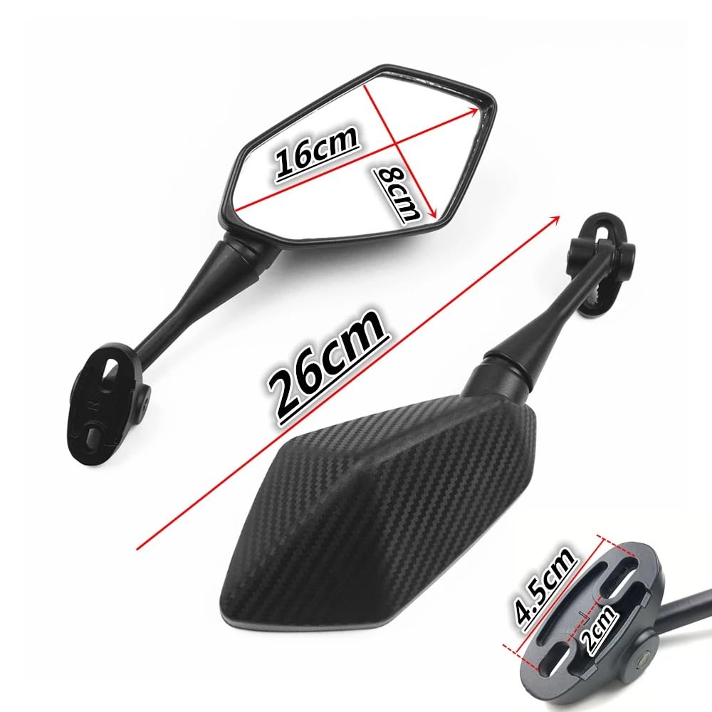 Moto Lusterko końcówkowe kierownicy Motocyklowa k Pasuje Do Yamaha YZF R1 R6 R25 R125 R3 R1S R1M FZ6R Lusterka Motocykl Skuter Lusterko Wsteczne